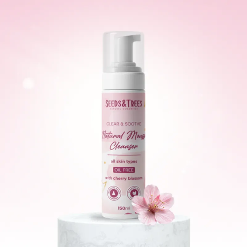 Umivalica za lice s cvijetom trešnje 150 ml, Seeds & Trees
